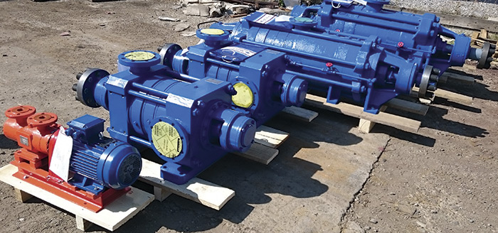 pumps awaiting delivery
