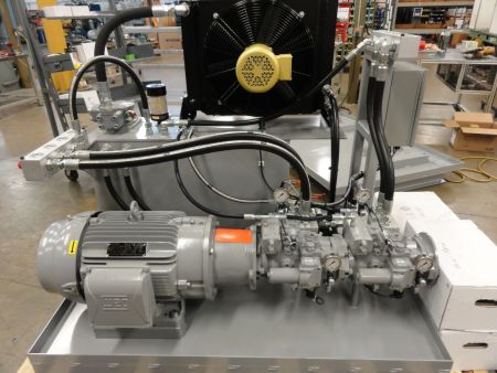 Aftermarket system for a paper converting customer with proportional control pumps. (Images courtesy of Kundinger, Inc.)