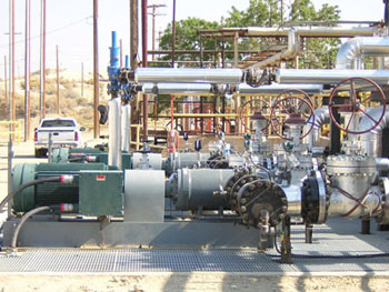 The screw pumps in pipeline service