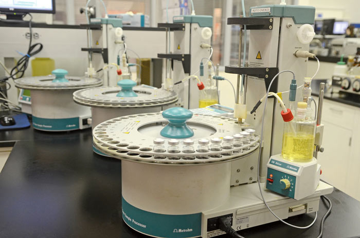 Image 1. Lubricant condition is monitored with tests that quantify the oil's physical properties to ensure that it is serviceable.