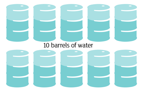 10 barrels of oil
