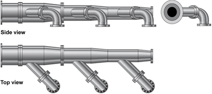 Figure 4. Example of an optimized and proper collecting pipe piece