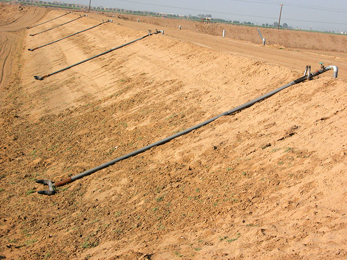 Image 3. Because of their unique design, these mixing nozzles enhance gas/liquid mixing, gas transfer to the lagoon wastewater and circulation in the lagoon.