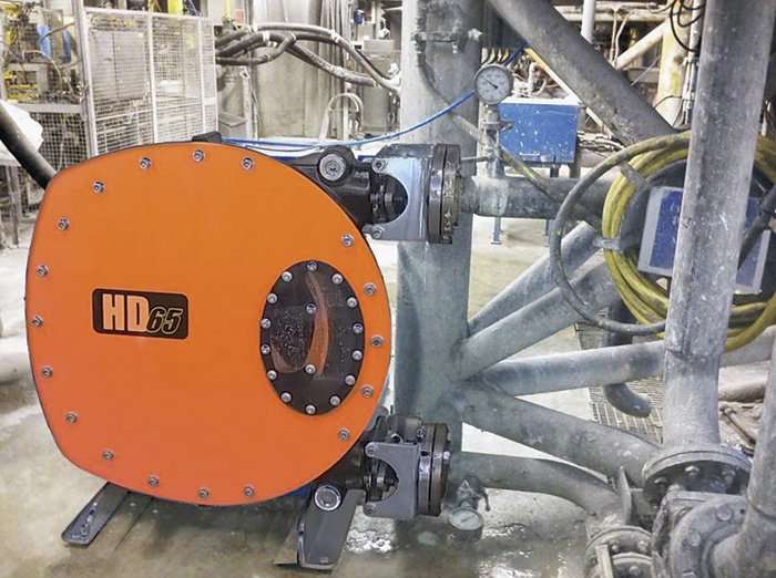 Image 1. This example of an advanced peristaltic (hose) pump designed for mining applications are constructed of heavy-duty ductile iron and stainless steel.