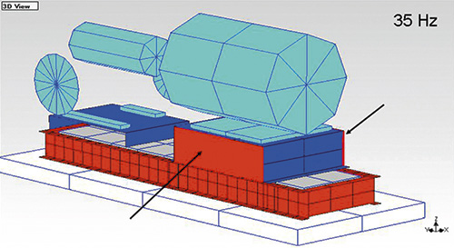 Adding 3/8-inch plate to the sides of the original motor support