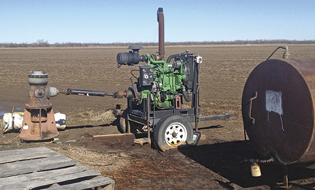 a farmer’s engine pump