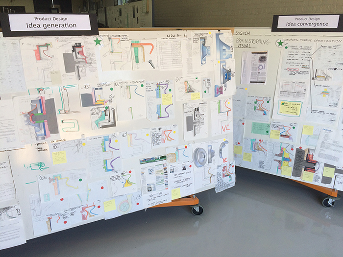 Image 3. Visual displays used during a centrifugal pump brainstorming session