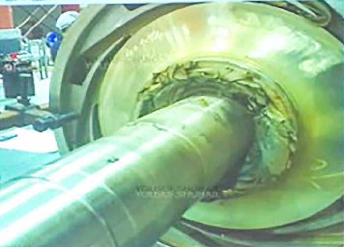 Pipi Coating failure stuck in an impeller