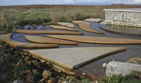 Image 4. Spillways are designed to minimize the environmental impacts of outflow from pump stations.