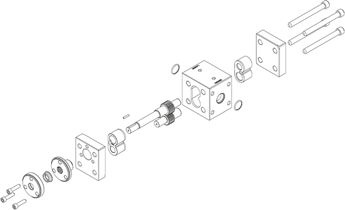 Deconstructed metering pump