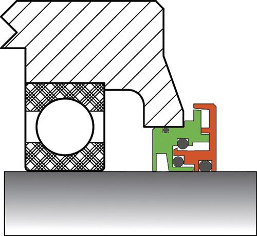 Figure 2. Cross section of bearing isolator