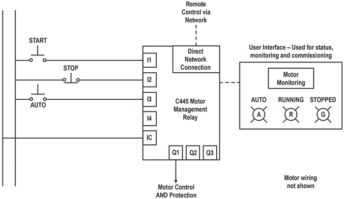 Motor management relay wiring