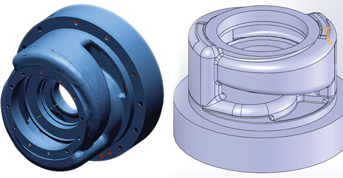 Graphic illustration of volute