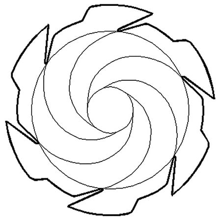 Impeller saw tooth analogy