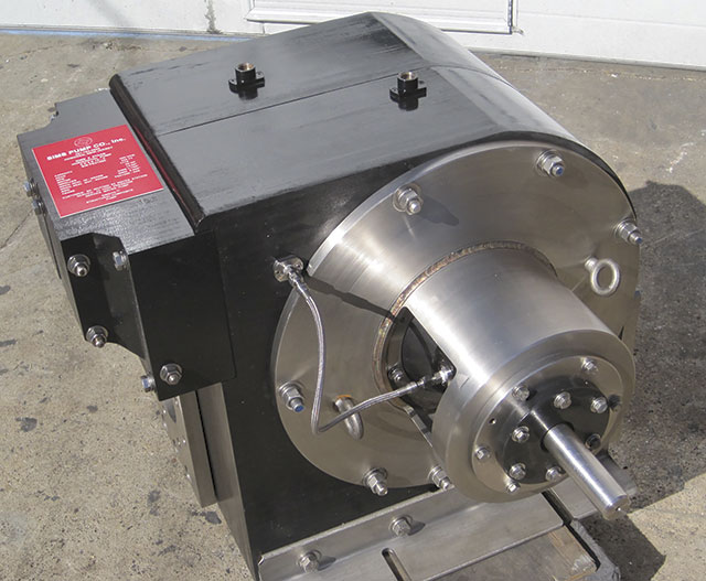 This composite pump was re-engineered into a two-stage structural composite pump with single-suction impellers.