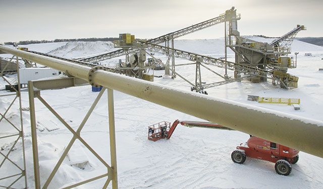 Wisconsin sand mine exterior