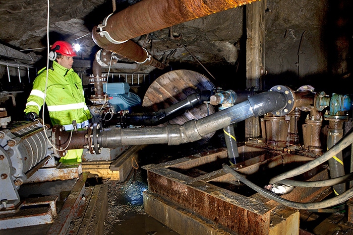 temporary pumping system in Dannemora