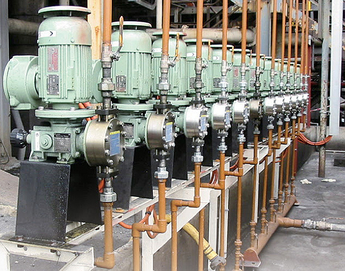 Metering pumps with explosion proof motors