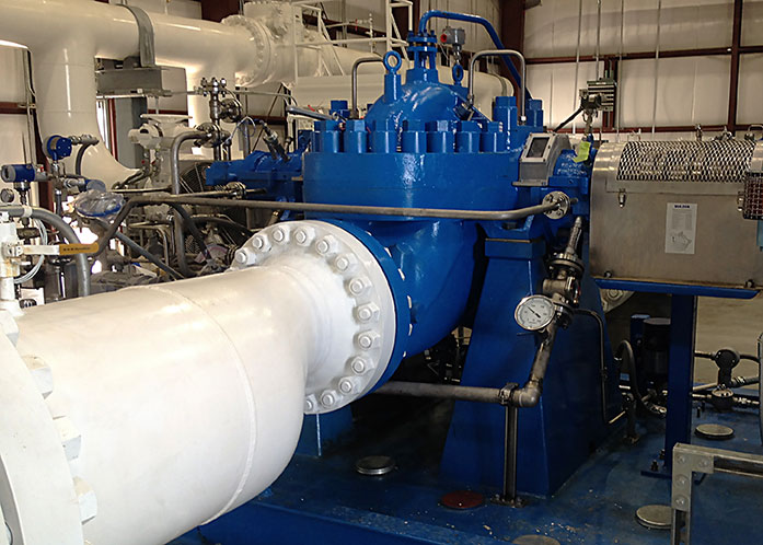 Completed pump installation