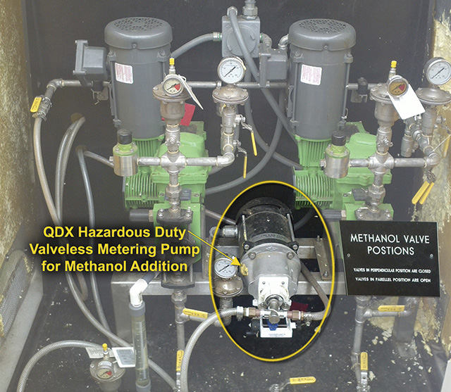 Image 1. An installation in a non-heated outdoor enclosure at a community college wastewater treatment plant (Images and graphics courtesy of Fluid Metering, Inc.)