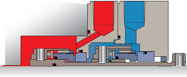 Figure 1. Dual unpressurized liquid buffer seal (Courtesy of Flowserve)