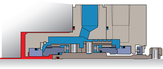 Figure 2. Dual pressurized liquid barrier seal (Courtesy of Flowserve)