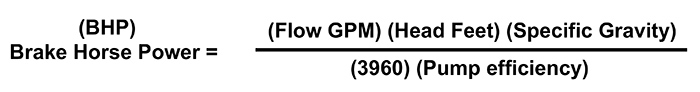 Where pump efficiency is taken at the rated duty point and expressed as a decimal