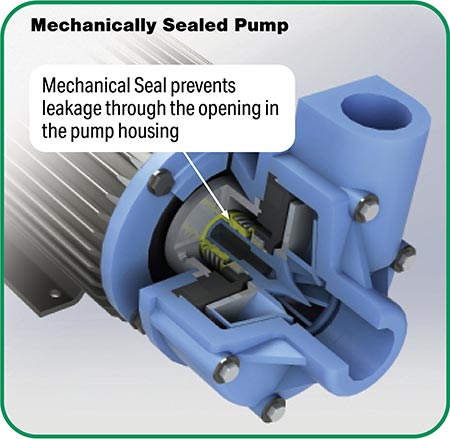 Chemical pumps with mechanical seals