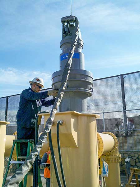 Installation of stormwater pump station 