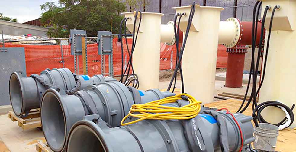 Installation of stormwater pump station 