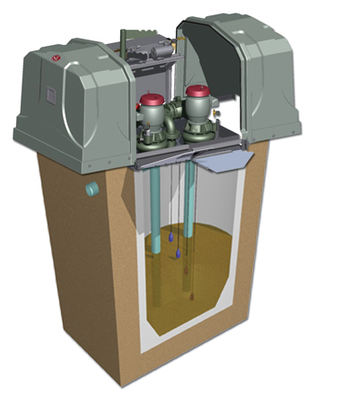 Packaged wet well mounted pump station at Hazlewood West High School