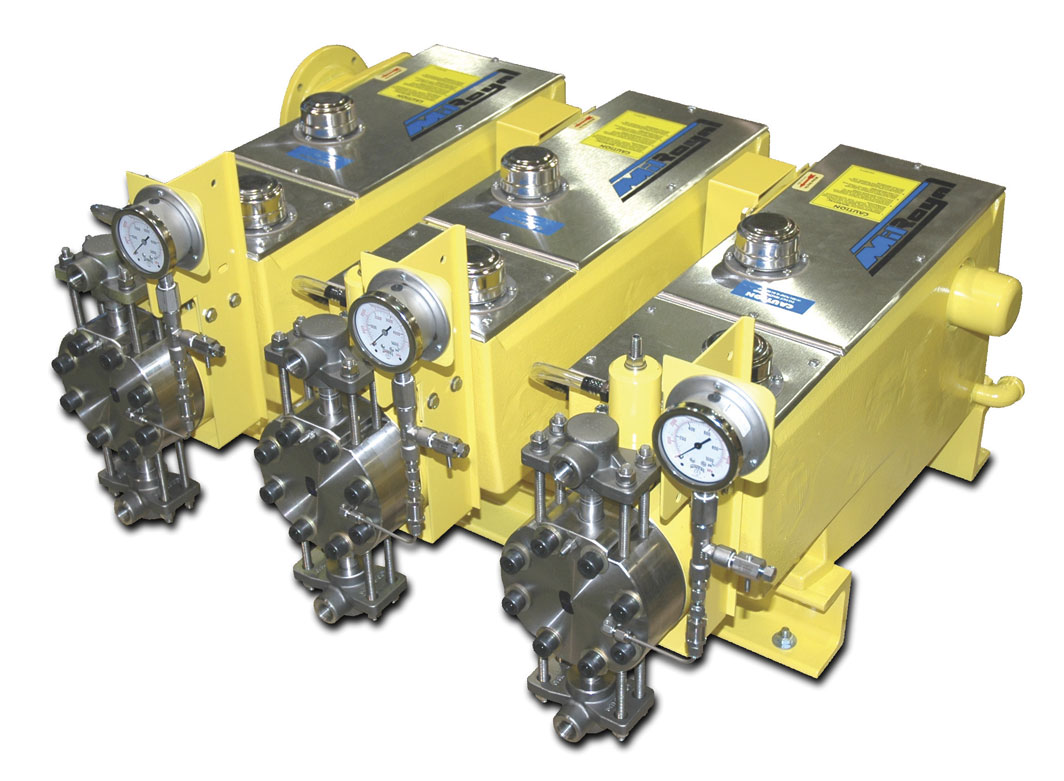 Image 1. These metering pumps are designed for high-pressure, critical chemical processing. (Images courtesy of Milton Roy)