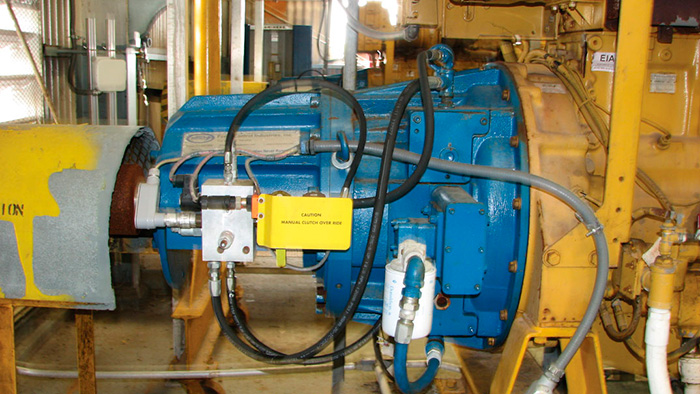 New oil shear clutches installed on the vertical axial pumps