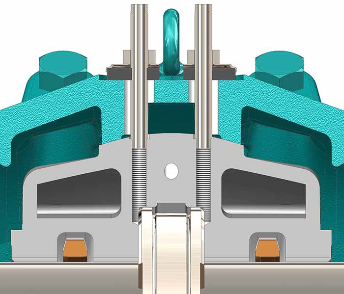 Circulating oil flows directly onto the thrust plates.