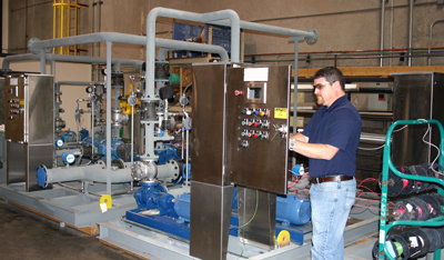 Control panel testing of a packaged system