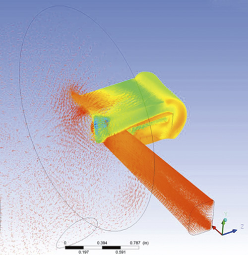 CFD exhaust air flow