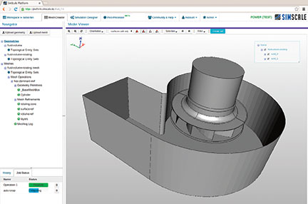 CAD model shown via Web browser