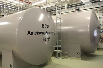 Underground solvent tanks