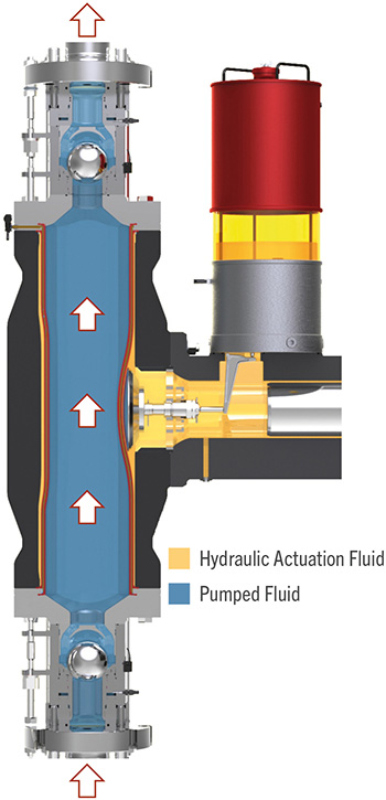 Double hose-diaphragm pump