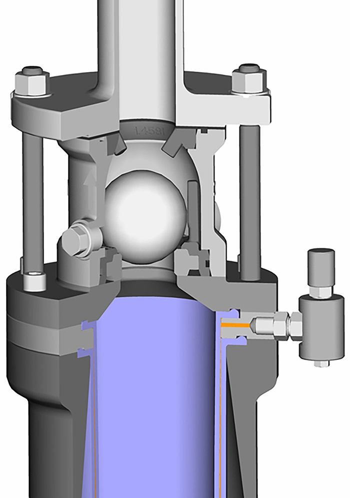 Pressure switch at double hose-diaphragm