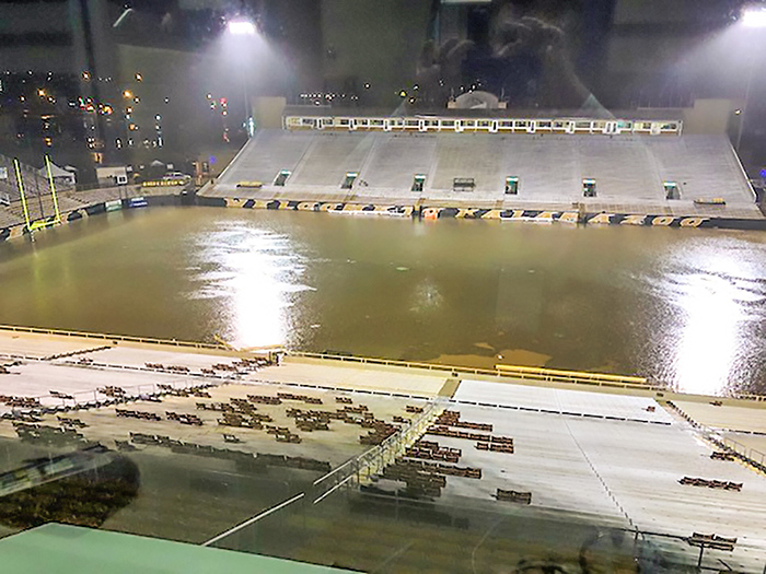 stadium flooded