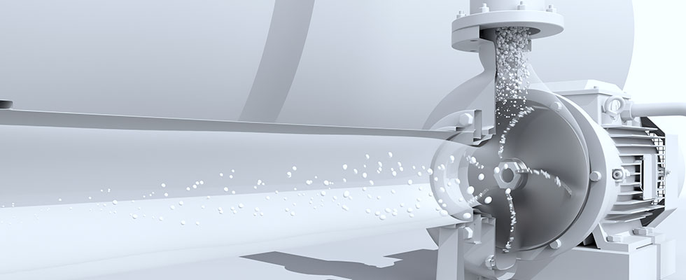 IMAGE 1: Cavitation occurs when the water in a centrifugal pump starts to vaporize and create bubbles. (Images courtesy of ABB)