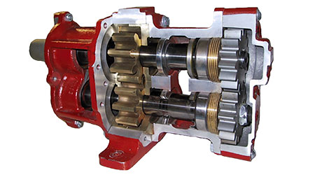 Rotary gear type fire pump