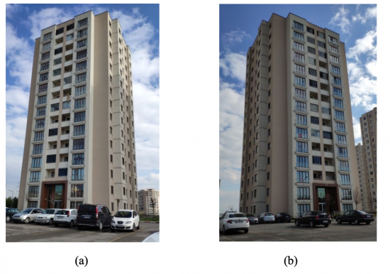 IMAGE 1: Outside view of the flats (a) Block B2, (b) Block B3 
