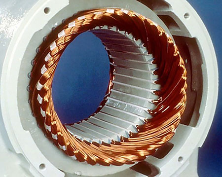 IMAGE 3:  Three-phase stator windings