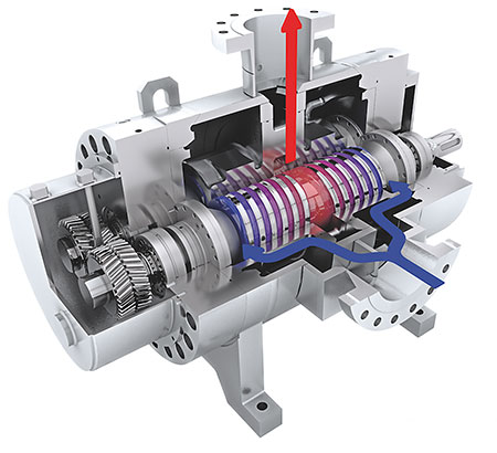 IMAGE 5: Timed twin-screw pump