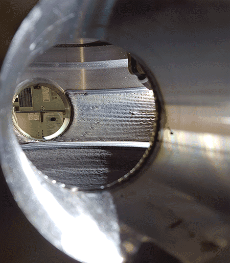 IMAGE 4: A view of the pump casing bore through a pipe connection (Image courtesy of The Covis Group) 
