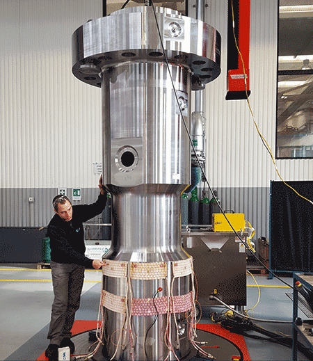 IMAGE 6: Preparing the pump casing for weld cladding (Image courtesy of The Covis Group)
