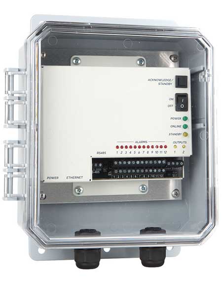 monitoring device in enclosure
