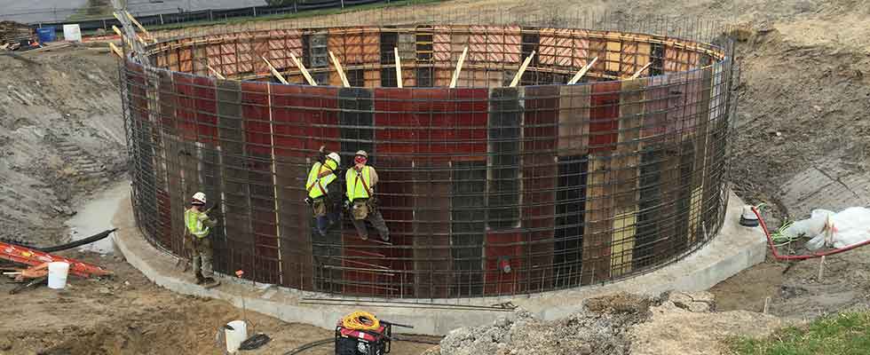 rebar on tank